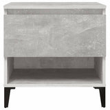 Side Table Concrete Grey 50x46x50 cm Engineered Wood - Rear View