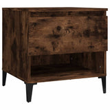 Side Table Smoked Oak 50x46x50 cm Engineered Wood - Front View