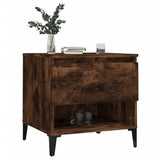 Side Table Smoked Oak 50x46x50 cm Engineered Wood - Top-Down View