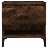 Side Table Smoked Oak 50x46x50 cm Engineered Wood - Rear View