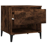 Side Table Smoked Oak 50x46x50 cm Engineered Wood - Close-Up Angle