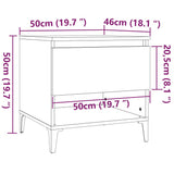 Side Table Smoked Oak 50x46x50 cm Engineered Wood - Extra Image