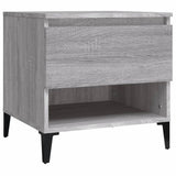 Side Table Grey Sonoma 50x46x50 cm Engineered Wood - Front View