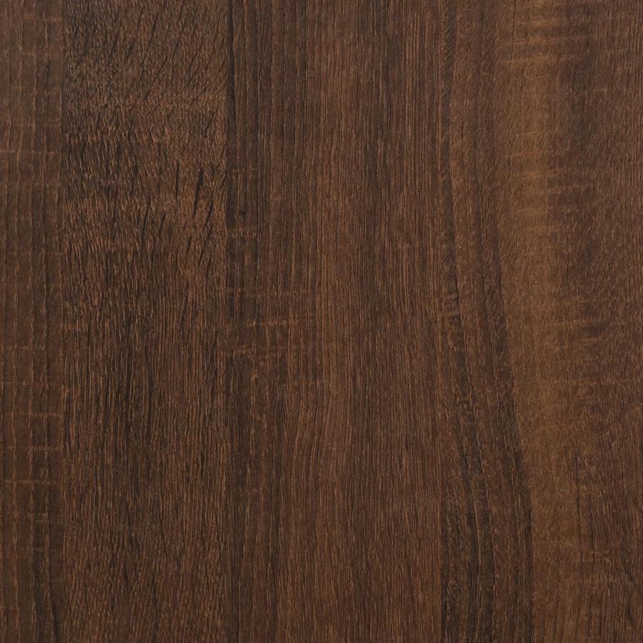Side Table Brown Oak 50x46x50 cm Engineered Wood