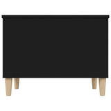 Coffee Table Black 60x44.5x45 cm Engineered Wood - Close-Up Angle