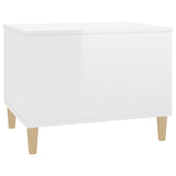 Coffee Table High Gloss White 60x44.5x45 cm Engineered Wood - Top-Down View