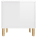 Coffee Table High Gloss White 60x44.5x45 cm Engineered Wood - Rear View