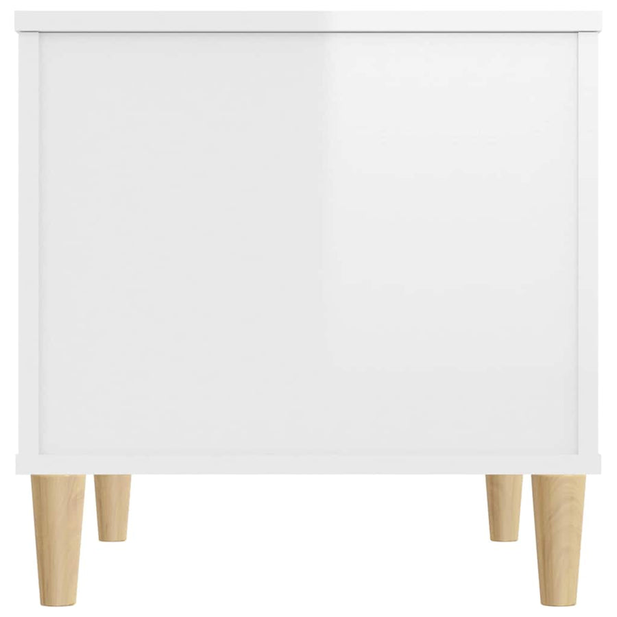 Coffee Table High Gloss White 60x44.5x45 cm Engineered Wood