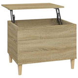 Coffee Table Sonoma Oak 60x44.5x45 cm Engineered Wood - Front View