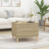 Coffee Table Sonoma Oak 60x44.5x45 cm Engineered Wood - Side View