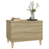 Coffee Table Sonoma Oak 60x44.5x45 cm Engineered Wood - Close-Up Angle