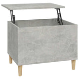 Coffee Table Concrete Grey 60x44.5x45 cm Engineered Wood - Front View