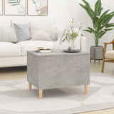 Coffee Table Concrete Grey 60x44.5x45 cm Engineered Wood - Side View