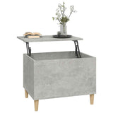Coffee Table Concrete Grey 60x44.5x45 cm Engineered Wood - 45-Degree Angle