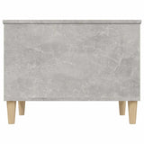 Coffee Table Concrete Grey 60x44.5x45 cm Engineered Wood - Close-Up Angle