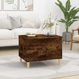 Coffee Table Smoked Oak 60x44.5x45 cm Engineered Wood - Side View