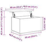 Coffee Table Grey Sonoma 60x44.5x45 cm Engineered Wood - Extra Image