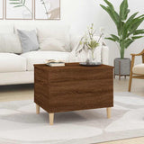 Coffee Table Brown Oak 60x44.5x45 cm Engineered Wood - Side View