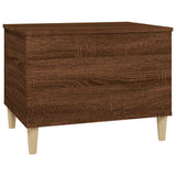 Coffee Table Brown Oak 60x44.5x45 cm Engineered Wood - Rear View