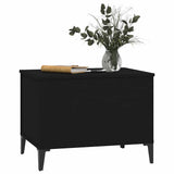 Coffee Table Black 60x44.5x45 cm Engineered Wood - Side View