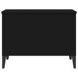 Coffee Table Black 60x44.5x45 cm Engineered Wood - Close-Up Angle