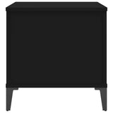 Coffee Table Black 60x44.5x45 cm Engineered Wood - Low Angle