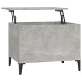Coffee Table Concrete Grey 60x44.5x45 cm Engineered Wood - Front View