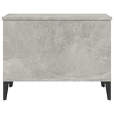 Coffee Table Concrete Grey 60x44.5x45 cm Engineered Wood - Close-Up Angle