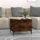 Coffee Table Smoked Oak 60x44.5x45 cm Engineered Wood - Side View