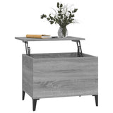Coffee Table Grey Sonoma 60x44.5x45 cm Engineered Wood - 45-Degree Angle