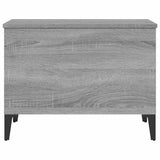 Coffee Table Grey Sonoma 60x44.5x45 cm Engineered Wood - Close-Up Angle