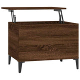 Coffee Table Brown Oak 60x44.5x45 cm Engineered Wood - Front View