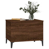 Coffee Table Brown Oak 60x44.5x45 cm Engineered Wood - Close-Up Angle