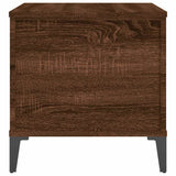 Coffee Table Brown Oak 60x44.5x45 cm Engineered Wood - Rear View