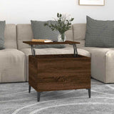 Coffee Table Brown Oak 60x44.5x45 cm Engineered Wood