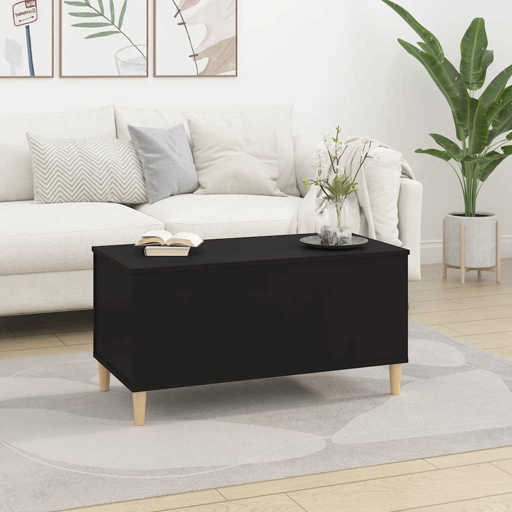 Coffee Table Black 90x44.5x45 cm Engineered Wood