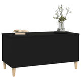 Coffee Table Black 90x44.5x45 cm Engineered Wood - Top-Down View