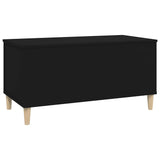 Coffee Table Black 90x44.5x45 cm Engineered Wood - Rear View