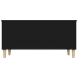 Coffee Table Black 90x44.5x45 cm Engineered Wood - Close-Up Angle