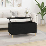 Coffee Table Black 90x44.5x45 cm Engineered Wood