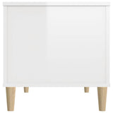Coffee Table High Gloss White 90x44.5x45 cm Engineered Wood - Low Angle