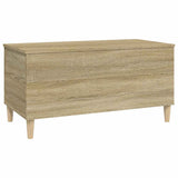 Coffee Table Sonoma Oak 90x44.5x45 cm Engineered Wood - Rear View