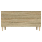 Coffee Table Sonoma Oak 90x44.5x45 cm Engineered Wood - Close-Up Angle