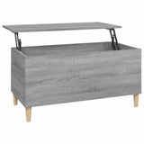 Coffee Table Grey Sonoma 90x44.5x45 cm Engineered Wood - Front View