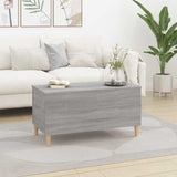 Coffee Table Grey Sonoma 90x44.5x45 cm Engineered Wood - Side View