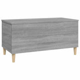Coffee Table Grey Sonoma 90x44.5x45 cm Engineered Wood - Rear View