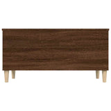 Coffee Table Brown Oak 90x44.5x45 cm Engineered Wood - Close-Up Angle