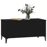Coffee Table Black 90x44.5x45 cm Engineered Wood - Top-Down View