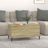 Coffee Table Sonoma Oak 90x44.5x45 cm Engineered Wood - Side View
