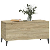 Coffee Table Sonoma Oak 90x44.5x45 cm Engineered Wood - Top-Down View